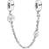 Pandora Daisy Flower Safety Chain Charm - Silver/Transparent