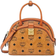 MCM Tracy Visetos Tote Bag - Cognac