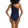 La Blanca Island Goddess Ruched One-Shoulder One-Piece Swimsuit - Indigo