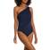 La Blanca Island Goddess Ruched One-Shoulder One-Piece Swimsuit - Indigo