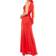 Mac Duggal Womens Satin Maxi Sheath Dress - Red