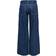 Only Vela High Waist Stripe Ex Wide Denim Trouser - Dark Blue Denim