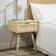 Light Rattan Detail Bedside Table 40x40cm