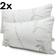 R&G Pack of 2 bamboo pillows Complete Decoration Pillows White (70x45cm)