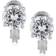 Anne Klein Clip On Stud Earrings - Silver/Transparent