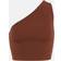 Staud Lexi ribbed-knit cropped top brown