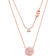 Michael Kors Pavé Disc Layering Necklace - Rose Gold/Transparent