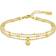 HUGO BOSS Iris Layered Chain Bracelet - Gold/Transparent