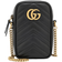 Gucci GG Marmont Mini Leather Shoulder Bag - Black