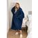 Sienna Long Oversized Fleece Hoodie Blankets Blue