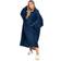 Sienna Long Oversized Fleece Hoodie Blankets Blue