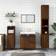 vidaXL brown oak Bathroom Set 3 Gloss Engineered