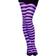 Smiffys Kids Striped Tights Purple