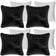 Sienna SACCFLFBK45-xFILLED Cushion Cover Black (45x45cm)