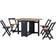 SECONIQUE Santos Butterfly Navy Blue Dining Set 92x115cm 5pcs