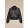 Ami Paris Zipped Leather Jacket Black Unisex