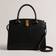 Ted Baker MYFAIR Black Leather Padlock Medium Handbag