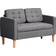 Homcom Modern Grey Sofa 117cm 2 Seater