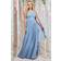 Goddiva One Shoulder Waterfall Maxi Dress