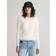 Gant Women Stretch Cotton Cable Knit Crew Neck Sweater White