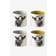 of 4 Sketch Moo Egg Cup