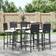 vidaXL black, 7 Outdoor Bar Set