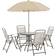 OutSunny 6-Piece 84B-688 Patio Dining Set, 1 Table incl. 4 Chairs