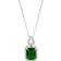 Jon Richard Pendant Necklace - Silver/Transparent/Green