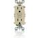 Leviton 1PK R01-GFTR1-0KI Duplex Self-Test Tamper Resistant GFCI Outlet Ivory