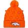 New Era Denver Broncos Women's Orange Toasty Cuffed Knit Hat with Pom