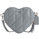 Coach Heart Crossbody With Quilting - Silver/Grey Blue