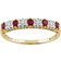 Gemondo Classic Half Eternity Ring - Gold/Ruby/Diamonds