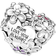 Pandora Mum Daisy Heart Charm - Silver/Pink/Purple