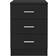 vidaXL 38x35x56cm Black Bedside Table 35x38cm