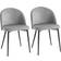 Homcom Modern Contemporary Gray Kitchen Chair 77cm 2pcs