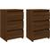 vidaXL Engineered Wood Brown Oak Bedside Table 35x40cm 2pcs