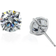 Carat Eternal Four Prong Studs - Silver/Transparent