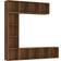 vidaXL Bookcase Brown Oak Book Shelf 180cm