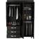 FM FURNITURE Janeiro Armoire Black Wardrobe 119.1x172.7cm