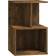 vidaXL Engineered Wood Smoked Oak Bedside Table 35x35cm