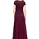 Adrianna Papell Short Sleeve Beaded Blouson Gown - Cassis