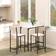 Homcom Industrial Natural Dining Set 45.1x88.9cm 3pcs