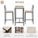 Homcom Industrial Natural Dining Set 45.1x88.9cm 3pcs