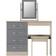 SECONIQUE Nevada Grey Gloss/Light Oak Dressing Table 40.5x100cm 3pcs