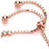 Jewelco London Tennis Eternity Adjustable Slider Bracelet - Rose Gold/Transparent