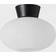 Belid Bullo Black/Opal Glass Ceiling Flush Light 27cm