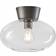 Belid Bullo Grey/Clear Glass Ceiling Flush Light 27cm