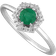 Gemondo Halo Ring 0.38 ct - White Gold/Green/Diamonds