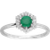 Gemondo Halo Ring 0.38 ct - White Gold/Green/Diamonds