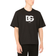 Dolce & Gabbana Cotton T-shirt With DG Logo Print - Black